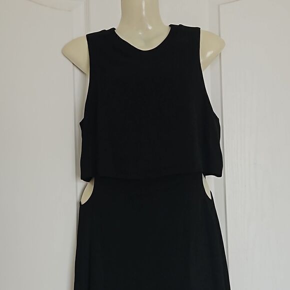 Zara Ladies Side Cut Out Maxi Dress XS Black - Picture 5 of 16